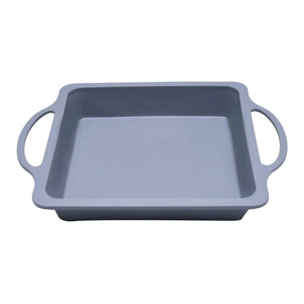 Easy Demould Square Baking Pan Rectangle Silicone Mold Non-Stick Baking Cake Silicone Cake Mold for Chocolate Biscuit Bakeware