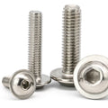 ISO7380 Stainless Steel 304 M3 M4 M5 M6 M8 Socket Head Bolt with Pan Mushroom Hex Flange Plain Finish Includes Washer