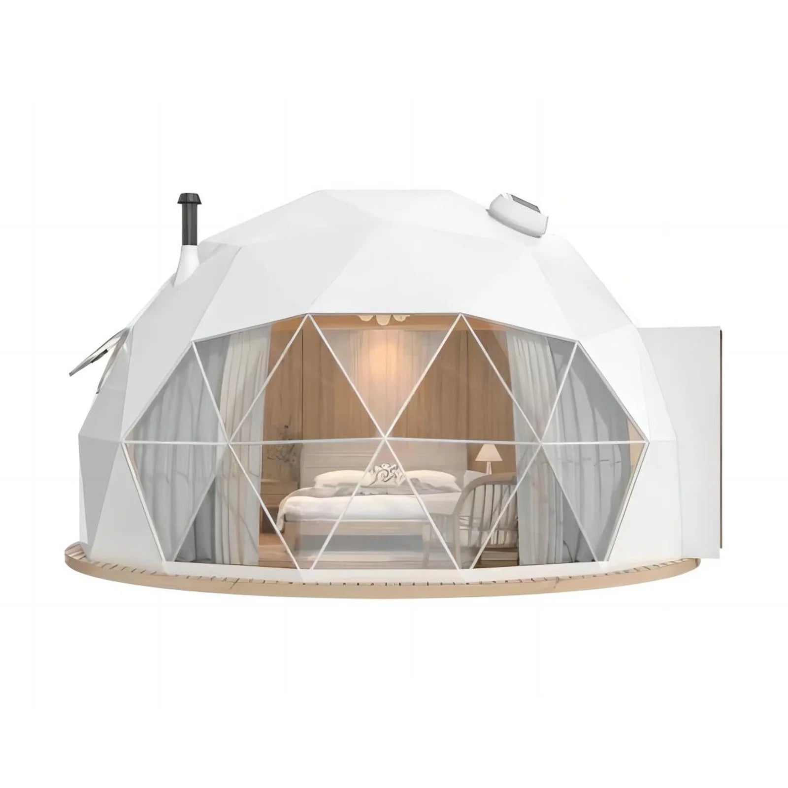 PVC Dome Tent - Glamping Luxury Geodesic Igloo Hotel Tent With Bathroom