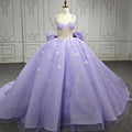 Jancember 5690 Luxury Purple Butterfly Bow Empire Evening Quinceanera Dresses