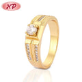 Newest Design Fashion Wedding Rings Pure Gold Jewelry Diamond Zircon Finger Ring for Men