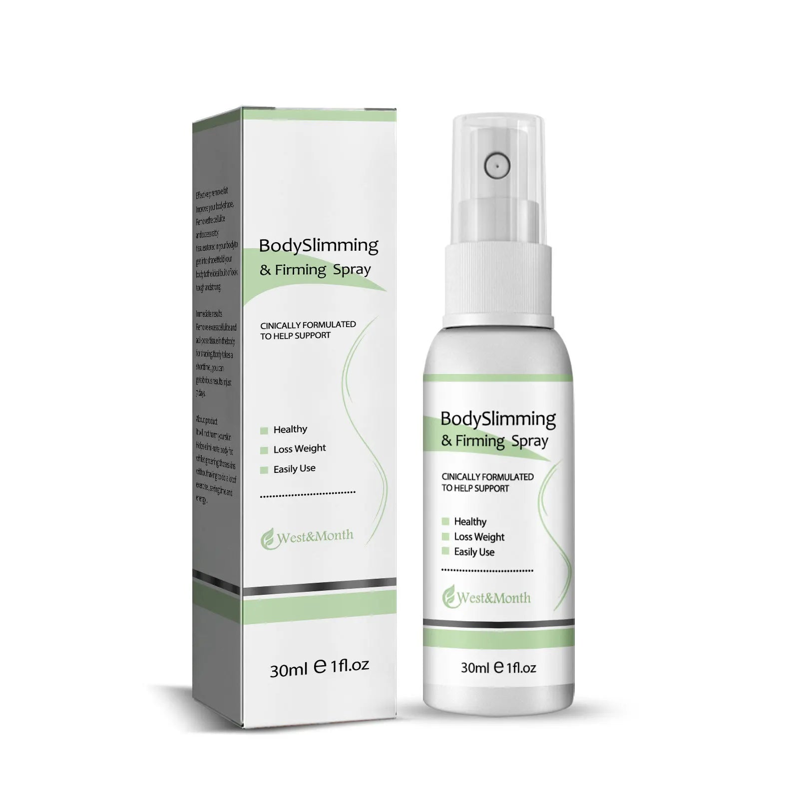 Private Label Oem West Month Slimming Spray Slimming Essential Oil Massage Slimming Oil Body Sprays