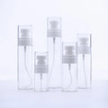 Factory 30ml 60ml 80ml 100ml 120ml Transparent Surface Pet Plastic Fine Mist Spray Perfume Bottle with White Black Clear Cover