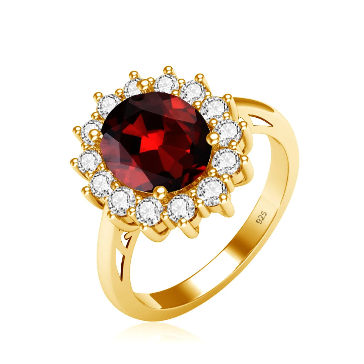 Synthetic Garnet 925 Sterling Silver Handmade Unique Jewelry Manufacturer Classic Crystal Wedding Dainty Diamond Women Rings