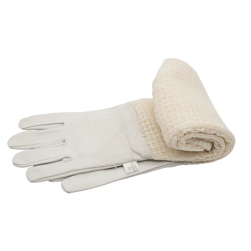 Beekeeping Glove for Beekeeper Golden Sheepskin for Bee Protect Gloves