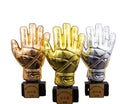 2022 Qatar World Soccer Football Trophy 26CM Resin GOALKEEPER Golden Hands Award Cup Trophy  Goalkeeper Award Fans Souvenirs Cup