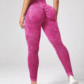 New European and American Washed Seamless Hollow Sports and Fitness Pants Tight High Waist Hip Lift Yoga Pants for Women