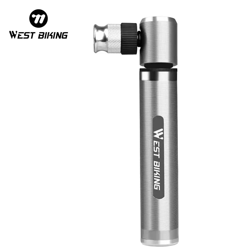 For WEST BIKING 89G Portable Mini Bicycle Pump 160 PSI High Pressure Cycling Hand Air Pump Ball Tire Inflator for Bike Riding