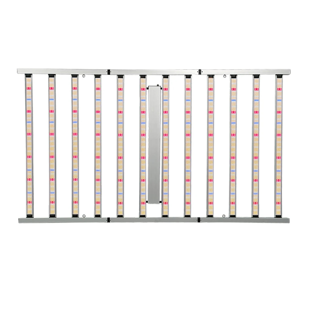 BAVAGREEN 1200W 12 Bars Foldable Dimmable LED Grow Bar Light Daisy Chain 4x6 Feet Coverage Full Spectrum Hanging Plant Lights
