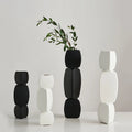 Abstract Art Ceramic Vase White Vases Modern Home Vase Decoration House