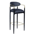 Light Luxury High Quality Bistro Hotel Customize Color Velvet Leather High Chair Metal Frame Dining Bar Chair Bar Stool