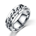 New Arrival High Quality 4 Colors Fashion Trendy Man Woman Fashion Stainless Steel Chain Ring