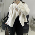 Women Shearling Jacket Brown Women Teddy Coat Winter Sheepskin Coat