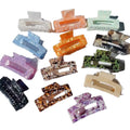 Hot Selling Women Rectangle Large Acetate Hair Claw Clip Tortoise Shell Strong Hold Hair Jaw Clips Accessories for Thick Hair