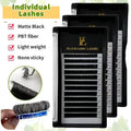 Matte Black Cashmere Eyelash Extensions Handmade Individual Classic Lashes 0.03mm-0.20mm Thickness Natural Style Volume Lashes
