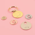 Custom Swimsuit Accessories Fancy Engraved Antique Brass Plating Alloy Sewing Metal Logo Labels for Swimwear for Bag /clothing