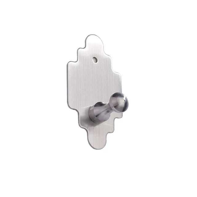 Towel Hook Hight Quality Wall Hook Stainless Steel Metal Hook for Bathroom Kitchen Silver Adhesive Hook