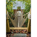 Outdoor Wooden Playground Bridge Fiberglass PP PE Nylon Steel Material for Schools and Shopping Malls