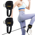 Custom Double D-Ring Ankle Straps Neoprene Padded Gym Ankle Cuff Cable Attachment for Cable Machines