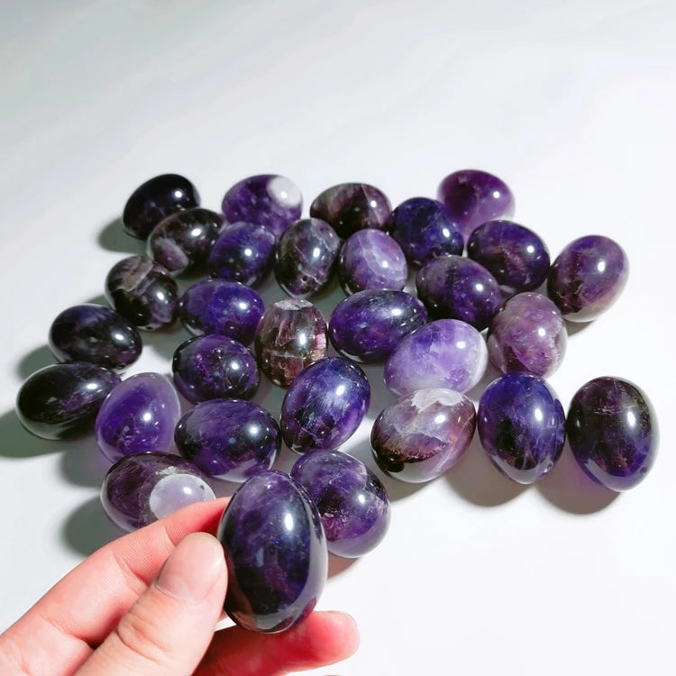HUIYING Wholesale Natural Stone Gemstone Polished Amethyst Yoni Egg Set For Women Kegel Exercise Yoni Eggs Certified
