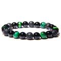 Charm Microscope Beads Men Bracelet Natural 8 mm Matte Onyx lava Stone Beads Bracelet ST149