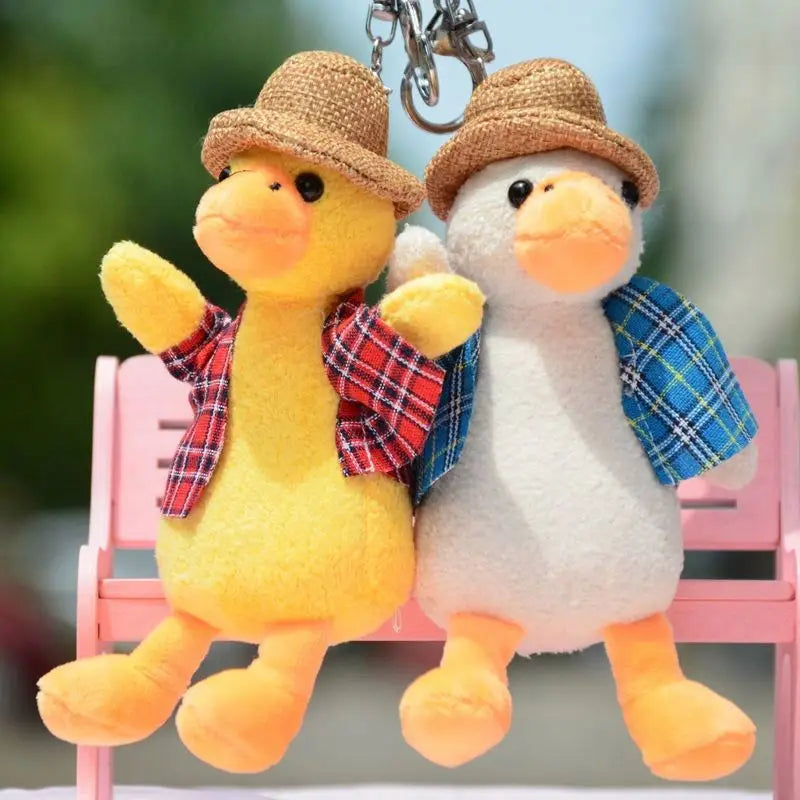 Wholesale Yellow Duck Backpack Plush Duck Keychains Pendant Plush Toys Doll Plushie Keychain Duck Stuffed Animal Toys Bag Charms