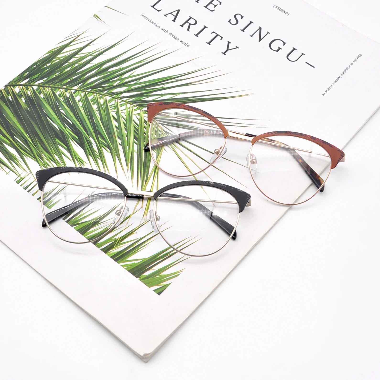 2025 Hot Selling Women's Multi-Colored Round Metal Optical Eyeglass Frames