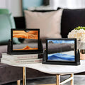 Factory Custom Rotating square Quicksand Painting Ornaments Glass Crafts Gifts Home Decoration Decompression Hourglass