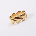 Custom Minimalist Tarnish Free Heart Ring Finger Jewelry Stainless Steel Gold Rings for Women