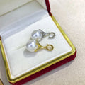 P1555 11-12mm DIY Natural  Freshwater Pearl Charm Pendant Necklace Accessory 925 Sterling Silver Jewelry for Women Without Chain