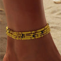 Fashion Beach Handmade Beading Anklet Women Colorful Crystal Bead Foot Chain Summer Trendy