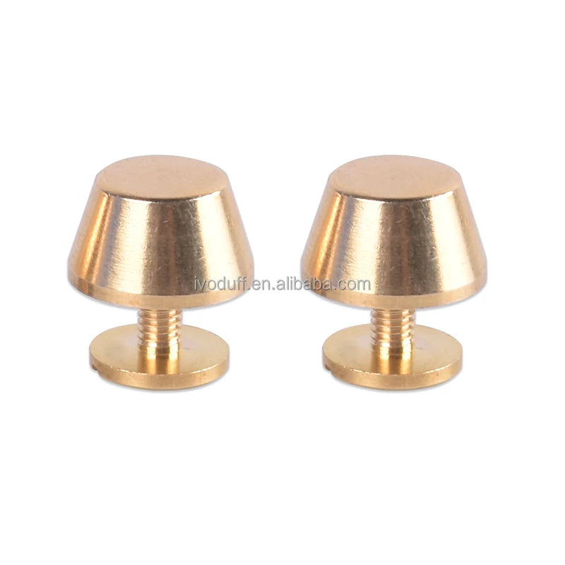 Ivoduff 12mm Brass Screw Purse Bag Feet Handbag Purse Feet Stud With Screw