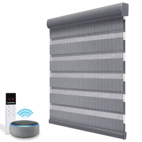 Day and Night Alexa Smart zebra Roller Curtain Blinds Window Shades Motorized Shutter Blackout Electric Curtain Shades