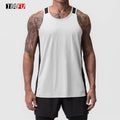 Blank Custom Mens Logo Gym Tank Top Heavyweight Sleeveless Muscle Running Sports Workout Vest Bodybuilding Stringer Tank Tops