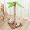 MEFESIPI Foldable Interactive Cats Tree Tower Coconut Palm Cat Tree with Scratching Post Sisal Cat Condo Furniture