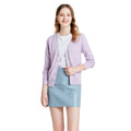 Winter 100% Cotton Long-sleeved V-neck Casual Uniform Basic Preppy Style Coat Women's Knit Sweater Cardigan