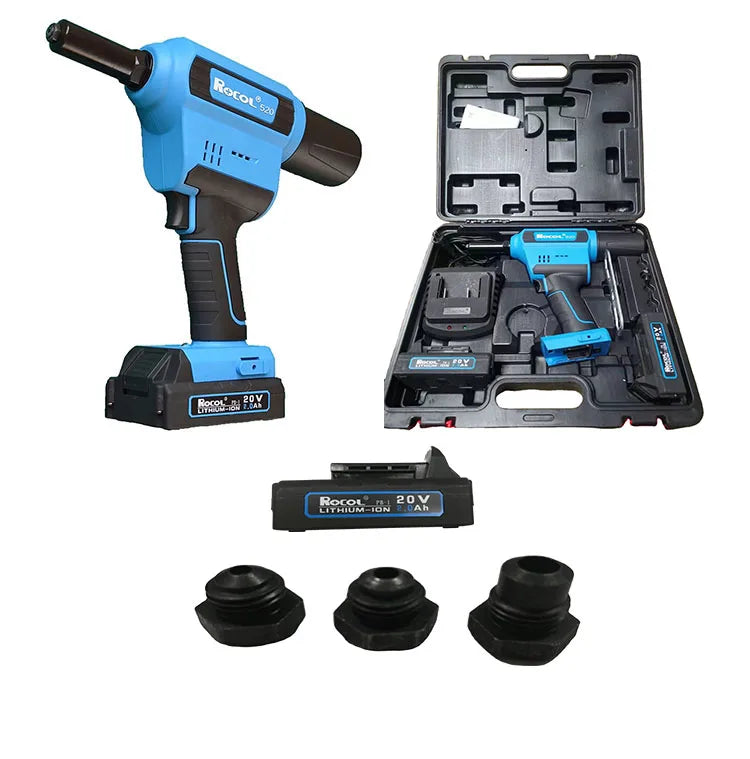 ROCOL Outdoor Working 20KN Pull Force 2.4-6.4mm Battery Blind Rivet Gun Hand Tool