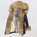 OFTBUY 2023 Women's Winter Parka Waterproof Long Jacket with Real Rabbit Fur Coat and Raccoon Fur Collar Hood Warm Streetwear