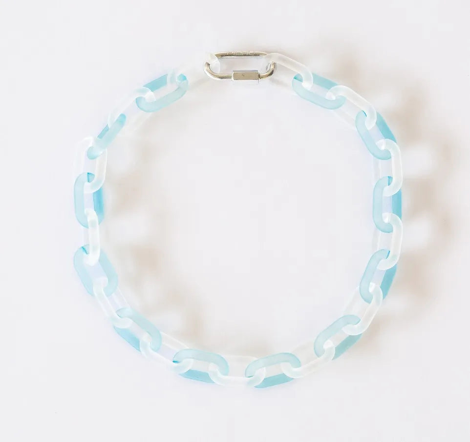 Wholesale Acrylic Cuban Chain Jewelry Lock Necklace Transparent Resin Rock Punk Long Chain Choker Collar Pendant for Men Women