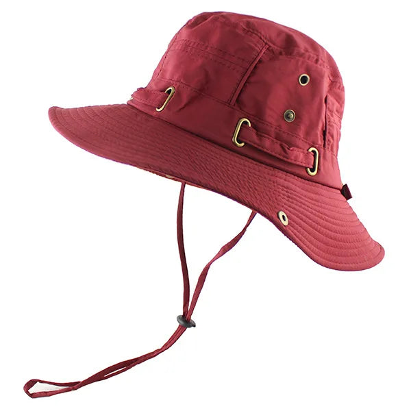 Unisex Summer Sunscreen Wide Brim Bucket Hats Women UV Protection Waterproof Panama Caps Hunting Sun Fisherman Hat