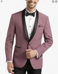 Dusty Rose Men Suits 2 Pieces Business Suit With Single Breasted for Wedding Groom Prom Dress British Style Jacket Pant
