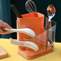 Household Transparent Compartment Chopstick Holder Kitchen Storage Rack Free Perforation Rack Simple Drain Chopstick Cage