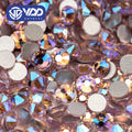 VDD 078 Light Rose AB SS4-SS30 Crystal Glass Rhinestone Glitter Flatback Stones for Nail Art Decoration DIY Craft Accessories