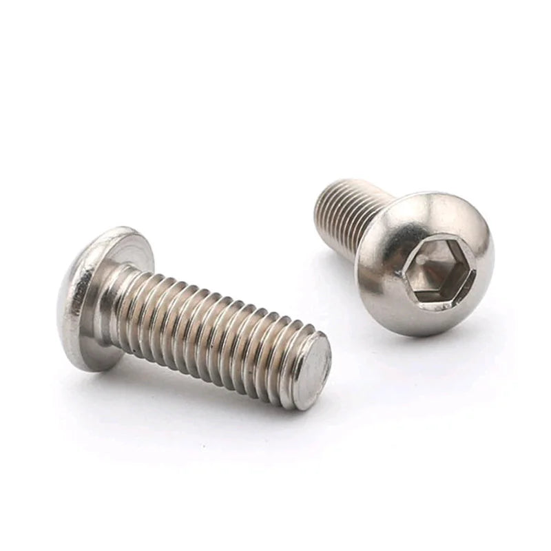 Stainless Steel 304 316 Hex Socket Button Head Metric Thread Machine Screws ISO7380