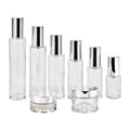 Hot Sale Customized Flat Shoulder Cosmetic Jar Set 30ml-120ml Glass Lotion Bottle Jar Screen Printing 40ml 60ml 80ml 100ml 120ml MegaBDM