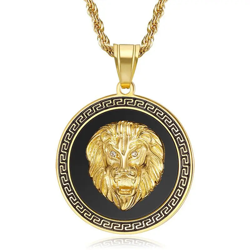 Hip Pop New Arrival Sliver Gold Plated Lion Head Fashion Pendant Women 3mm Jewelry Necklace for Men