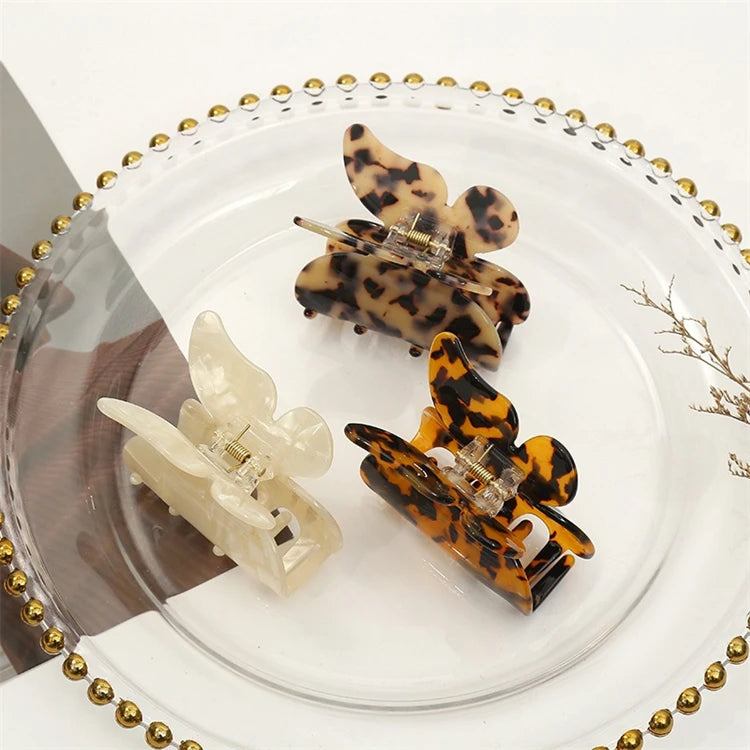 Fashion Cute Large Korean Hair Clips Girls Acetate Hair Claw Clip Butterfly Hair Clip Claw
