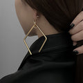 Personalized S925 Silver Needle Earrings Diamond Stud Earrings Exaggerated Big Earrings Women