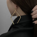 Personalized S925 Silver Needle Earrings Diamond Stud Earrings Exaggerated Big Earrings Women