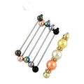 Personalized Jewelry DIY Beadable Bar Brooch Shirt Pins Add a Bead Multi-finishes Beadable Keychain Bar for Jewelry Making